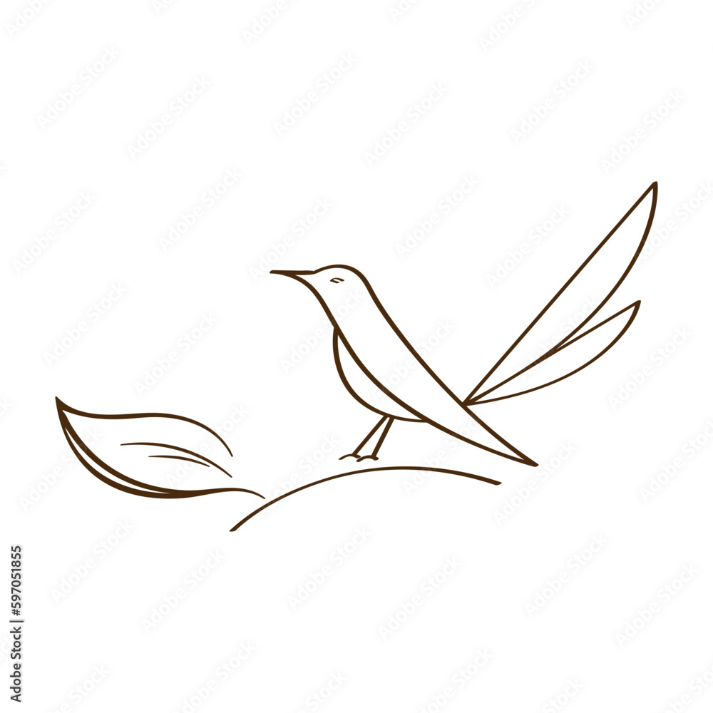 Fototapeta premium bird logo vector illustration design
