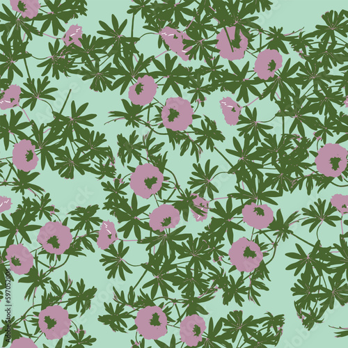 seamless pink hand drawn wildflowers pattern background for fashion fabric