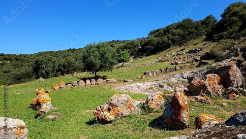 Domus de Janas Necropolis of Montessu, Villaperuccio, Sardinia, Italy photo