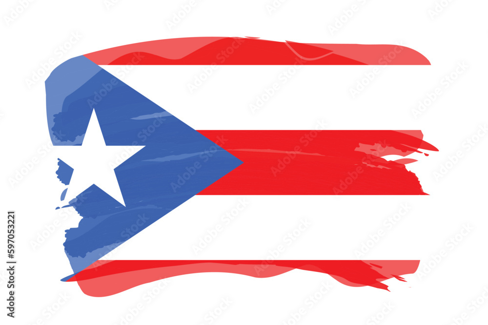 Brushstroke flag of PUERTO RICO Brushstroke flag of PUERTO RICO