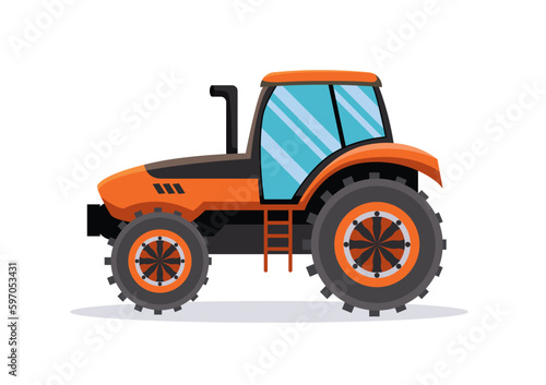 Tractor car. farm concept vector illustration	
