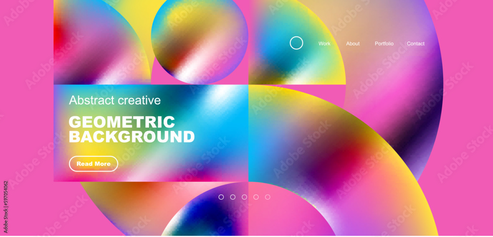 Abstract circles and round elements geometric background. Vector illustration for wallpaper, banner, background, leaflet, catalog, cover, flyer