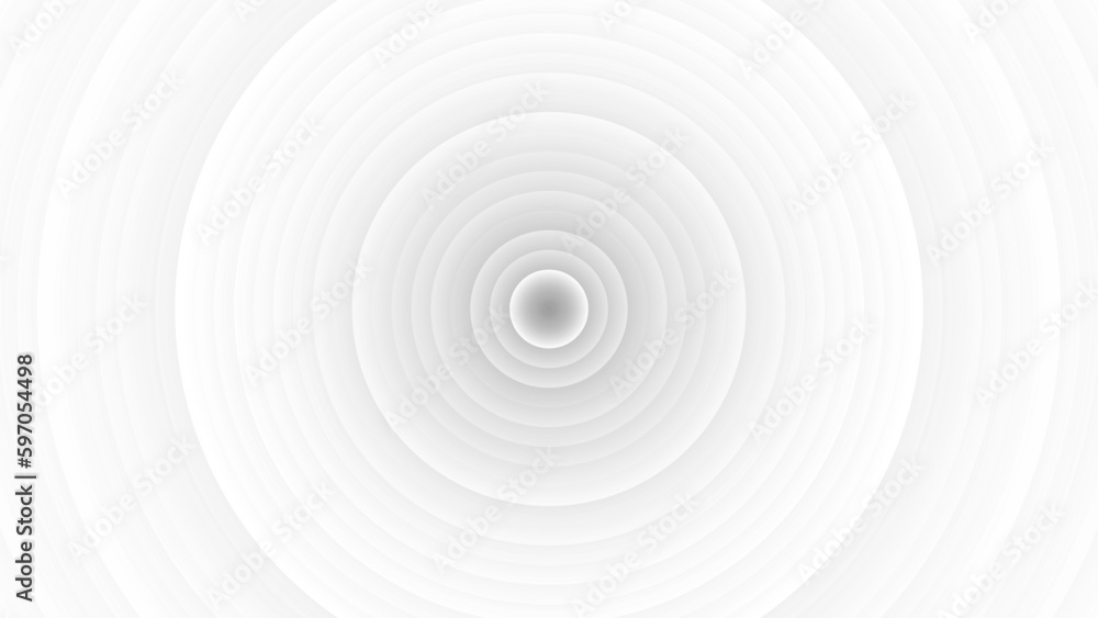 Concentric linear offset white and colour gradient rings of circles steps from top background wallpaper banner background, close up flat lay top view from above. Vector file