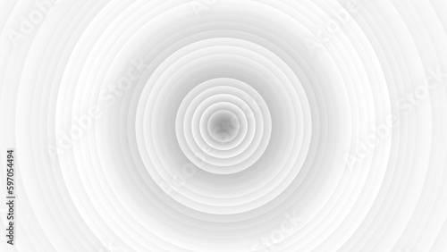 Concentric linear offset white and colour gradient rings of circles steps from top background wallpaper banner background, close up flat lay top view from above. Vector file
