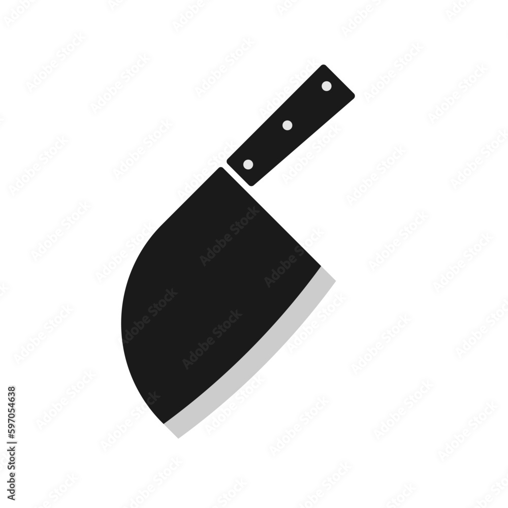 Large sharp cleaver knife Vector illustration isolated on transparent background.PNG format Large sharp cleaver knife Vector illustration isolated on transparent background.PNG format