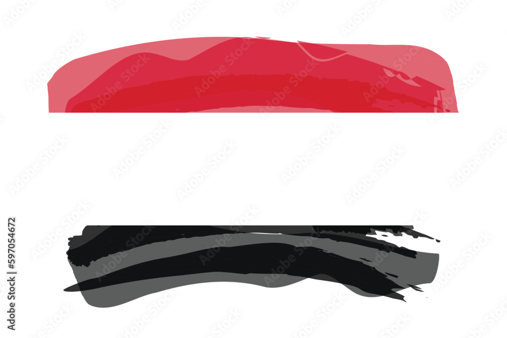 Brushstroke flag of YEMEN