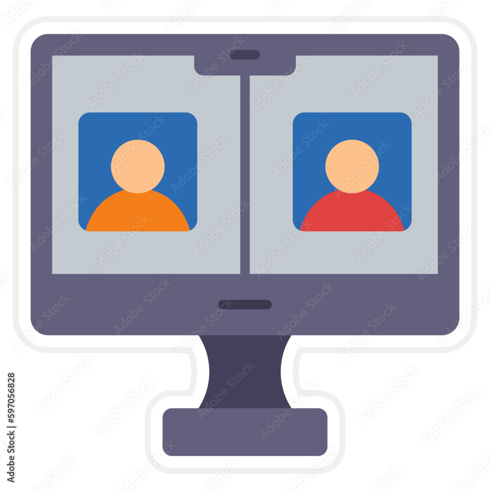 Online Meeting Icon Online Meeting Icon