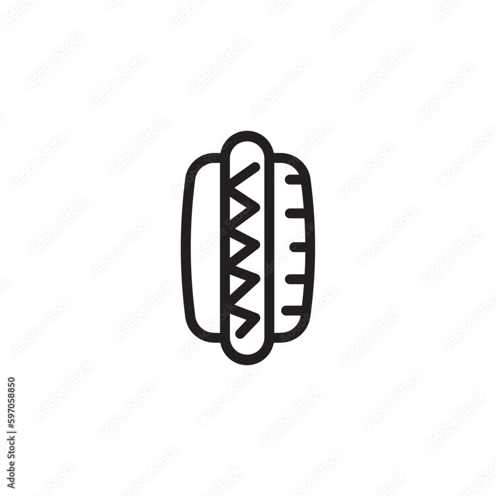 Dog Fast Food Outline Icon