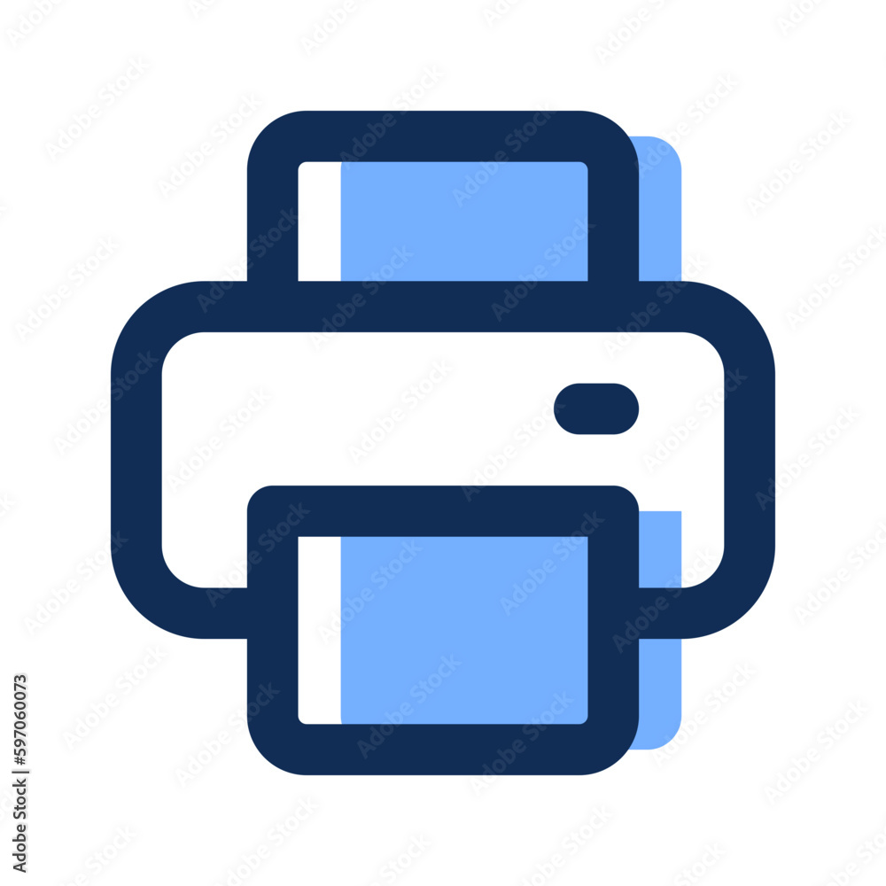 print filled line icon