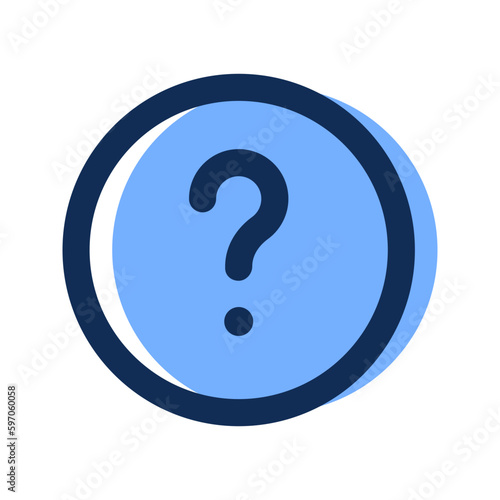 question filled line icon