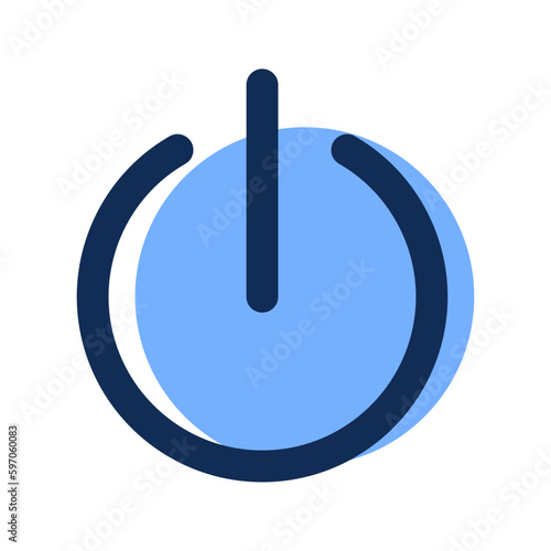 power off filled line icon
