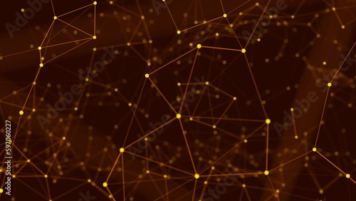 Abstract orange plexus connection dots