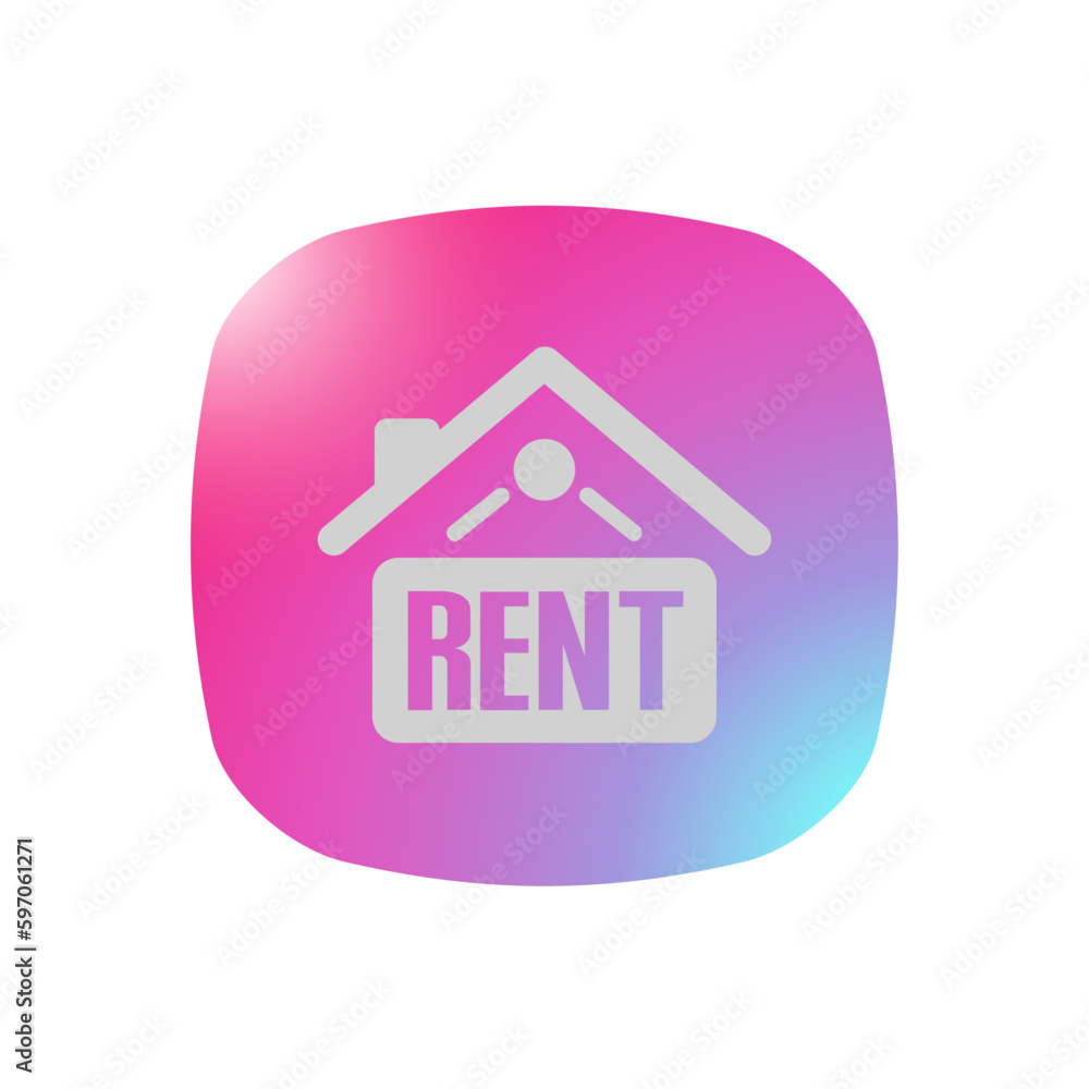 Home Rent Sign - Pictogram (icon) Home Rent Sign - Pictogram (icon)