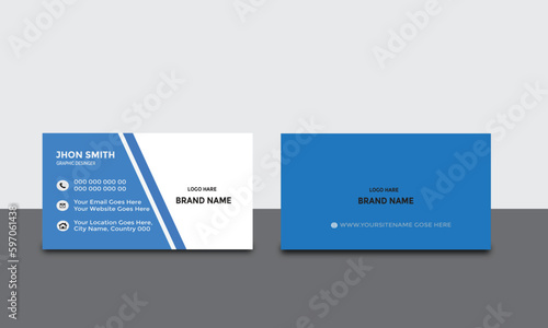 modern business card design template. minimal business card design template 