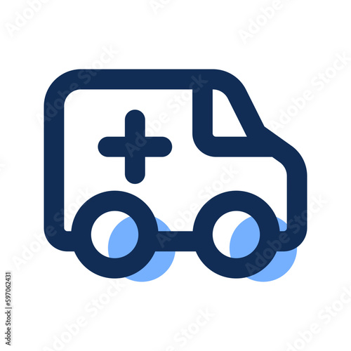 ambulance filled line icon
