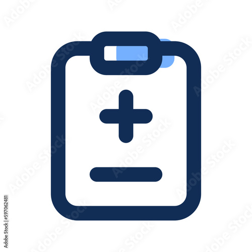 medical report filled line icon