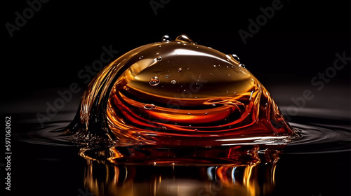 High-Speed Splash, Intricate Water Collision, water splashes forming Generative Ai