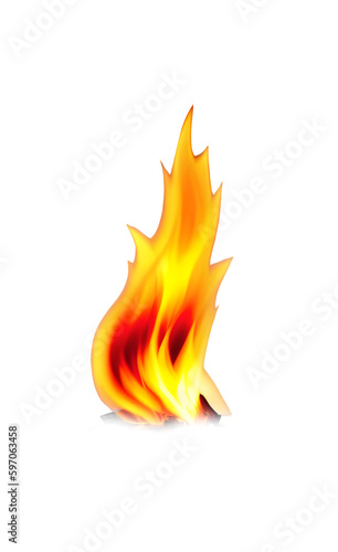 Fire flames isolated