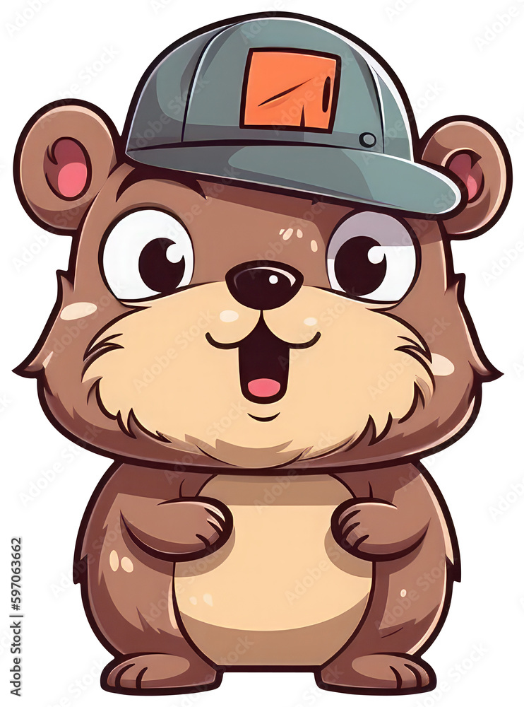 Funny and cute beaver transparency sticker. Funny and cute beaver transparency sticker.