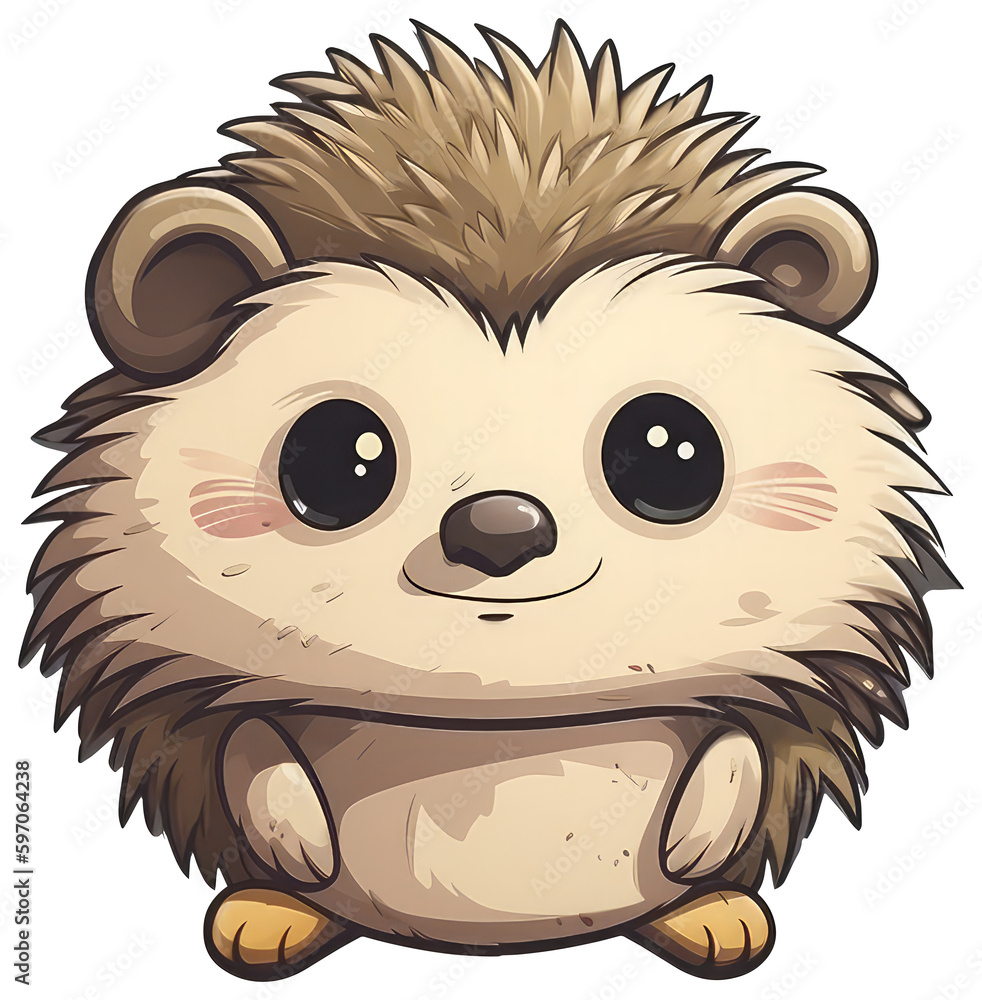 Funny and cute hedgehog transparency sticker. Funny and cute hedgehog transparency sticker.