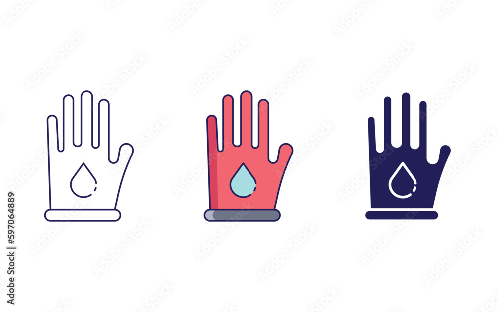 Obraz premium Gloves vector icon