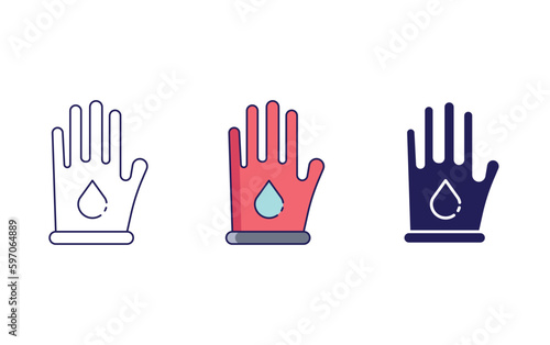 Gloves vector icon