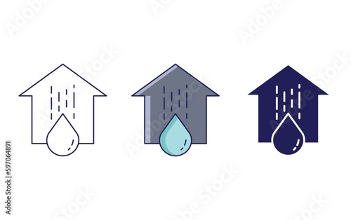 Home water  vector icon