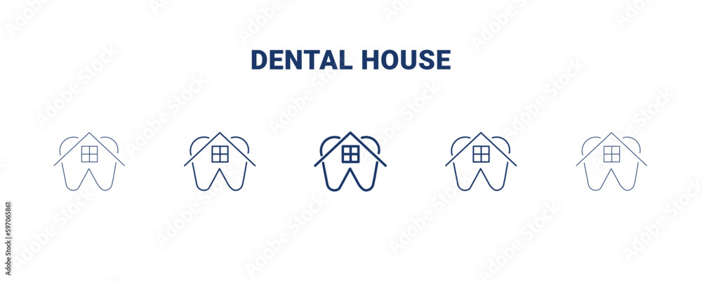 dental house icon. Thin, light, regular, bold, black dental house icon set from dental health collection. Editable dental house symbol can be used web and mobile dental house icon. Thin, light, regular, bold, black dental house icon set from dental health collection. Editable dental house symbol can be used web and mobile
