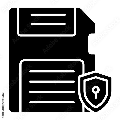 Storage Security Glyph Icon