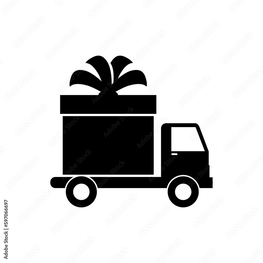 Delivery truck icon isolated on transparent background Delivery truck icon isolated on transparent background