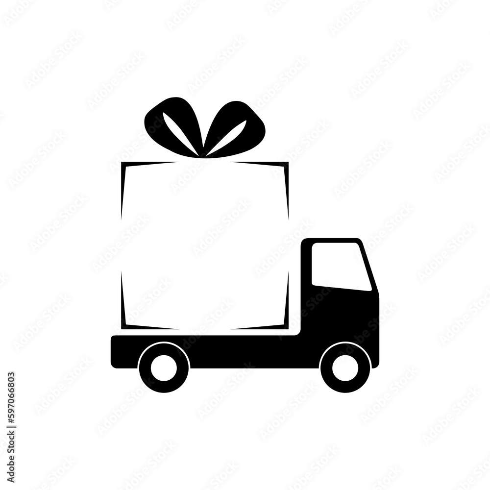 Delivery truck icon isolated on transparent background Delivery truck icon isolated on transparent background
