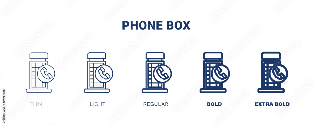 phone box icon. Thin, light, regular, bold, black phone box icon set from technology collection. Editable phone box symbol can be used web and mobile phone box icon. Thin, light, regular, bold, black phone box icon set from technology collection. Editable phone box symbol can be used web and mobile