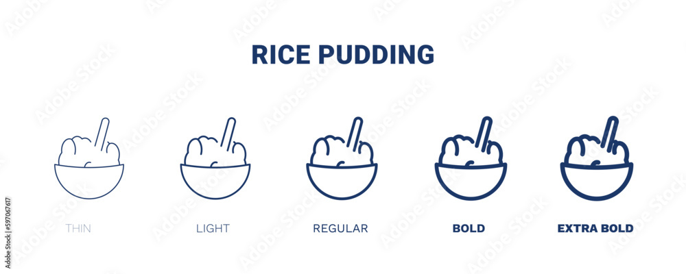 rice pudding icon. Thin, light, regular, bold, black rice pudding icon set from culture and civilization collection. Editable rice pudding symbol can be used web and mobile rice pudding icon. Thin, light, regular, bold, black rice pudding icon set from culture and civilization collection. Editable rice pudding symbol can be used web and mobile
