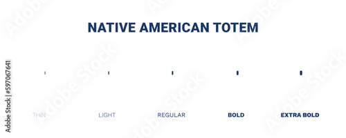 native american totem icon. Thin, light, regular, bold, black native american totem icon set from culture and civilization collection. Editable native american totem symbol can be used web and mobile