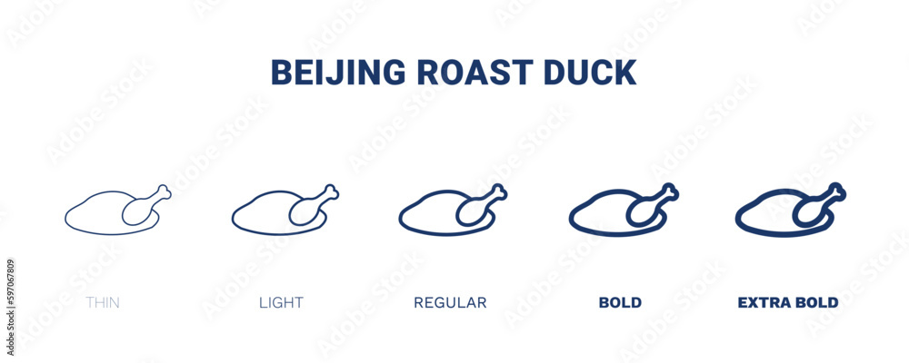 beijing roast duck icon. Thin, light, regular, bold, black beijing roast duck icon set from culture and civilization collection. Editable beijing roast duck symbol can be used web and mobile beijing roast duck icon. Thin, light, regular, bold, black beijing roast duck icon set from culture and civilization collection. Editable beijing roast duck symbol can be used web and mobile