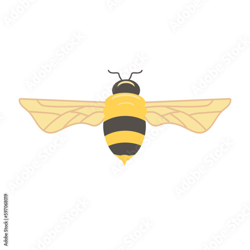 bee, golden, vector, yellow black, fly, element, cute, honey