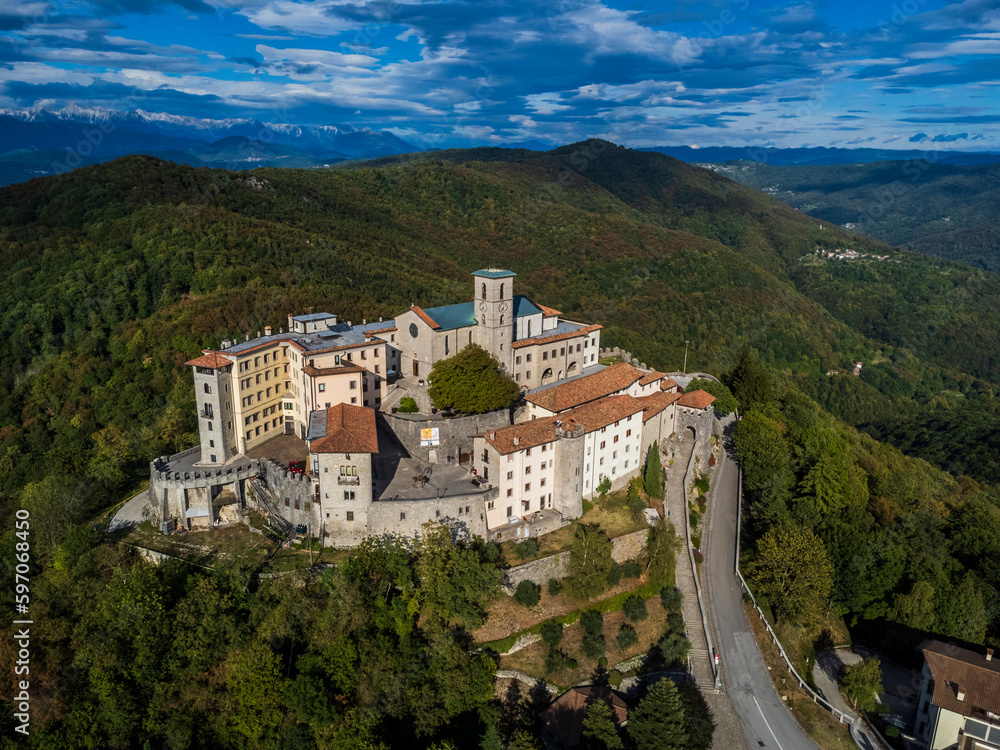 Ancient fortified sanctuary of Castemonte. Spiritual lookout over the Natisone valleys.