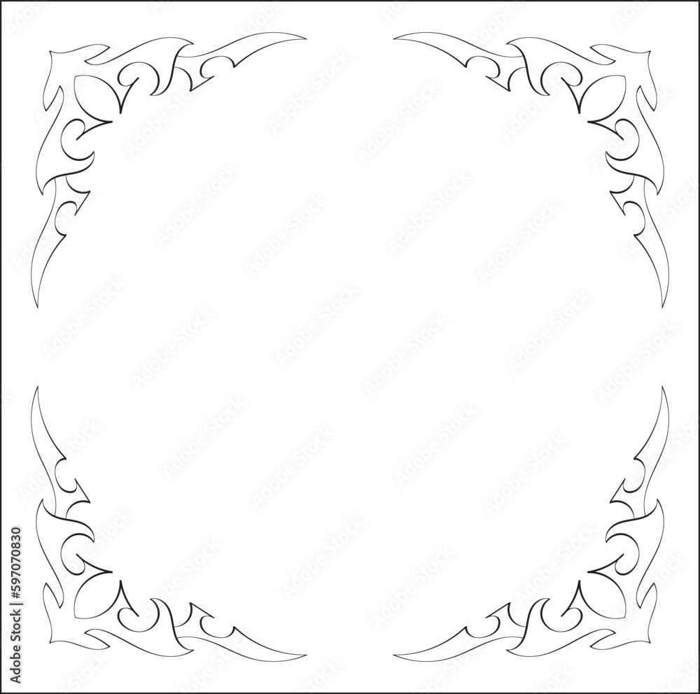 Elegant black and white monochrome ornamental border for greeting cards, banners, invitations. Vector frame for all sizes and formats. Isolated vector illustration. Elegant black and white monochrome ornamental border for greeting cards, banners, invitations. Vector frame for all sizes and formats. Isolated vector illustration.