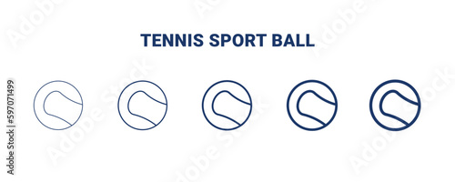 tennis sport ball icon. Thin, light, regular, bold, black tennis sport ball icon set from sport and games collection. Editable tennis sport ball symbol can be used web and mobile