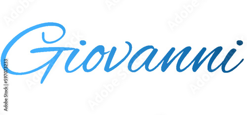 Giovanni - light blue and blue color - male name - ideal for websites, emails, presentations, greetings, banners, cards, books, t-shirt, sweatshirt, prints

