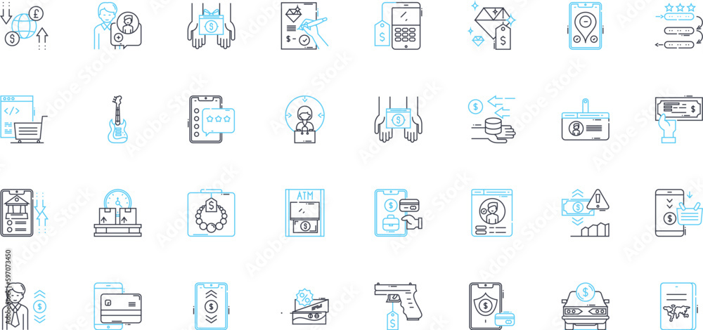 Advertising campaign linear icons set. Branding, Message, Strategy, Target, Audience, Promote, Campaign line vector and concept signs. Influence,Creative,Reach outline illustrations Generative AI Advertising campaign linear icons set. Branding, Message, Strategy, Target, Audience, Promote, Campaign line vector and concept signs. Influence,Creative,Reach outline illustrations Generative AI