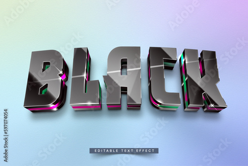 3D Glowing Metallic Text Effect Generator