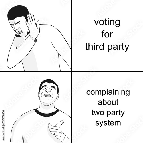 American politics meme - voting third party