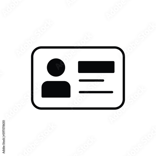 Business Card icon vector stock.