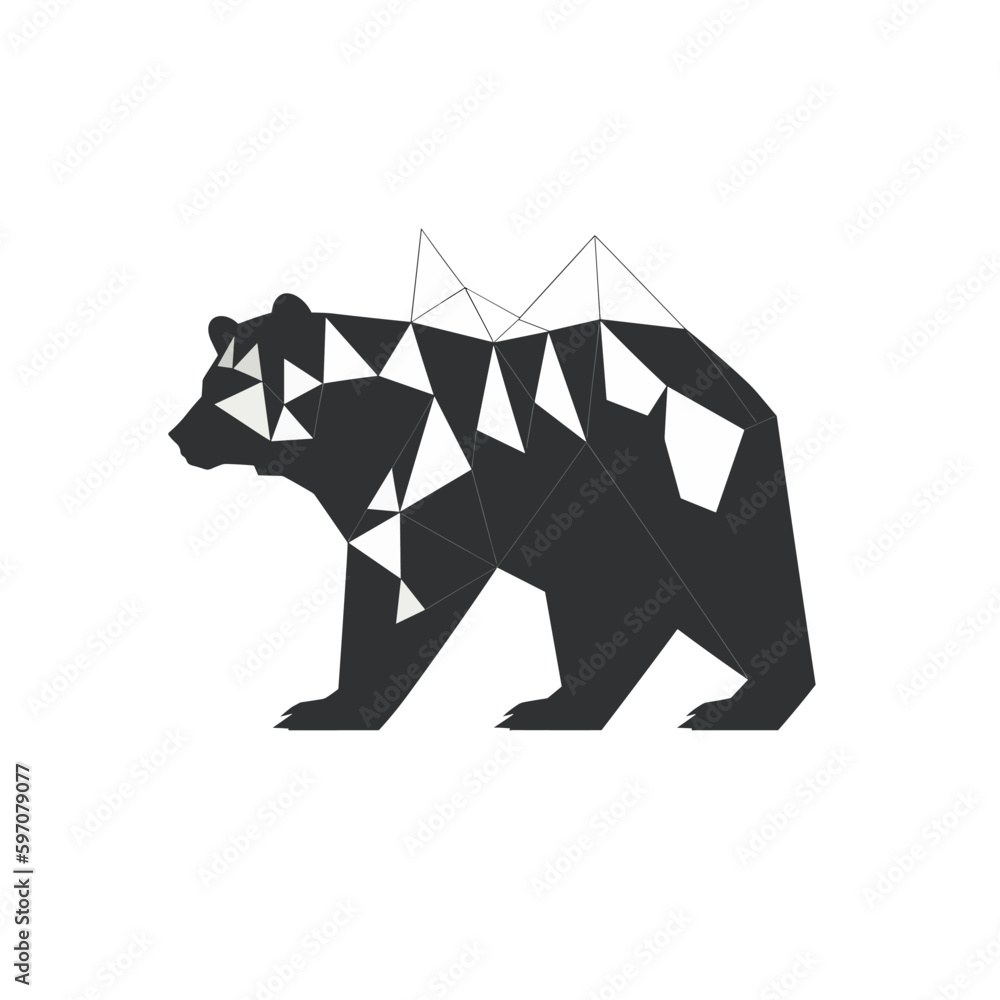Vector bear of straight lines (triangles) looks like a space constellation
