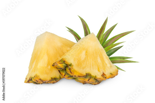 Fotografia whole pineapple and pineapple slice