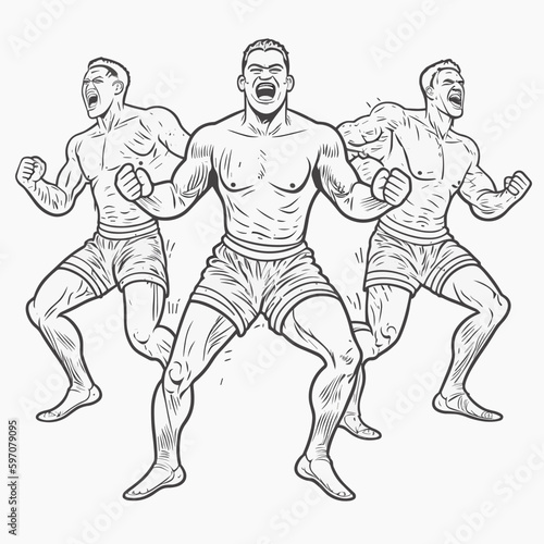 men go in for sports illustration © Artem
