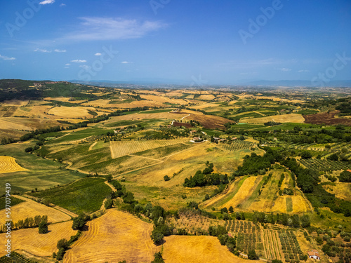 Val d'Orcia and Montepulciano from above. Dream Tuscany.
