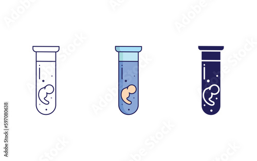 Test Tubes vector icon