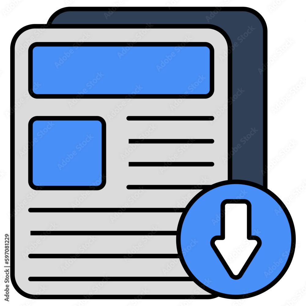 An icon design of file download An icon design of file download